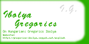 ibolya gregorics business card